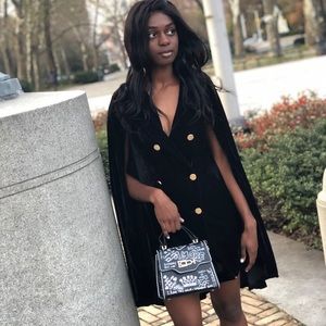 Black cape dress